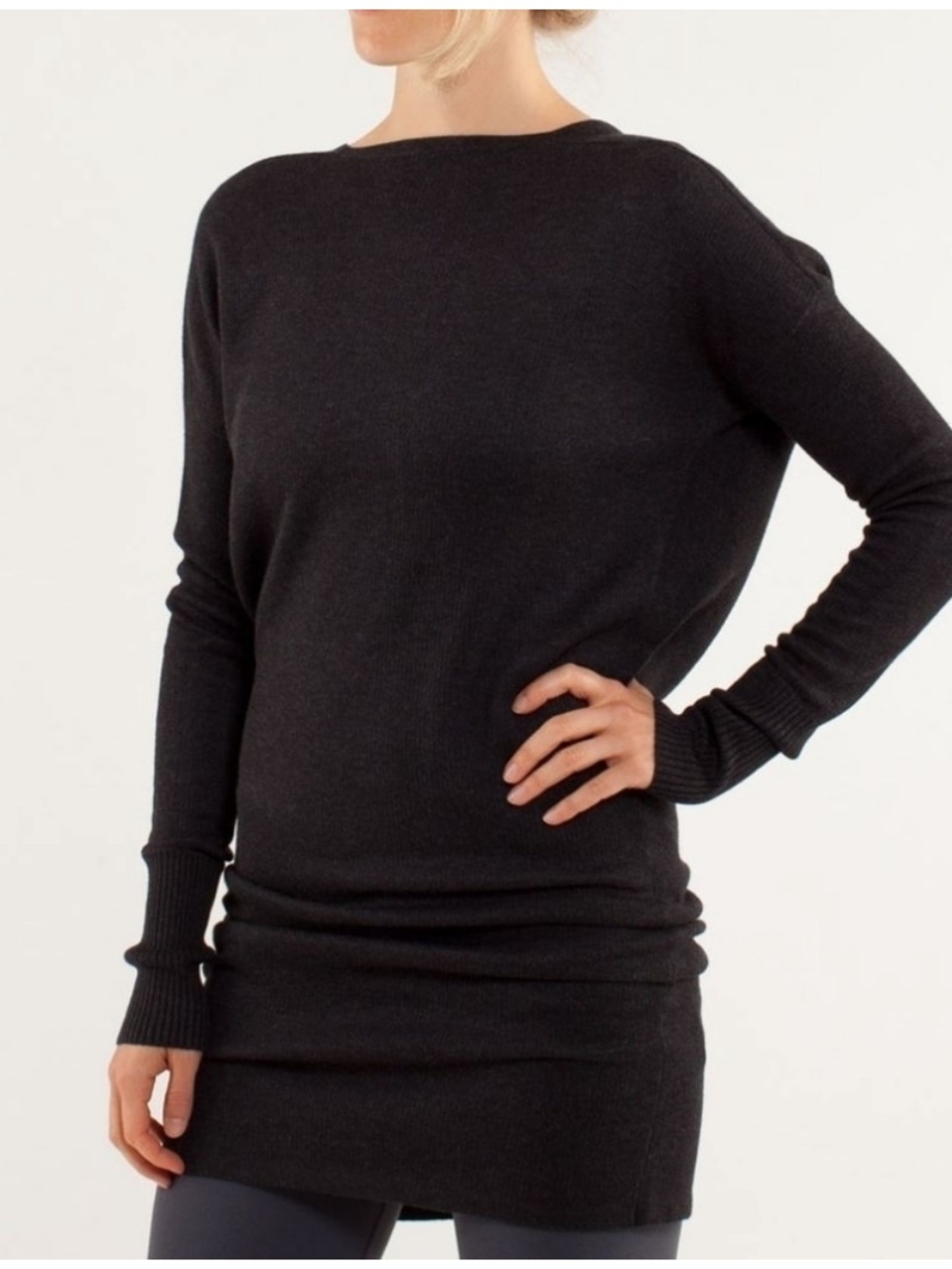 NWOT Lululemon Serenity Wrap Cowl Neck Sweater in Charcoal
